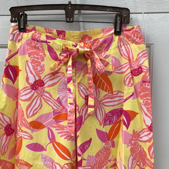 LILLY PULITZER giant extra wide leg PANTS 4 6 palazzo Kendra in Pacific wing WOW - Picture 3 of 9